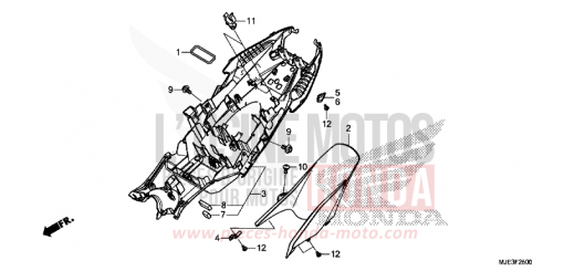 KOTFLUEGEL, HINTEN CBR650FAG de 2016